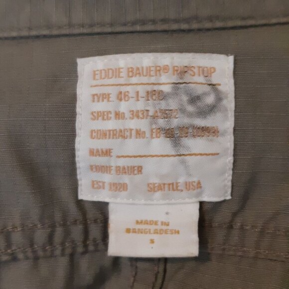 Eddie Bauer Ripstop Utility Jacket Womens S Olive Green Khaki Safari Outdoor - Picture 5 of 6